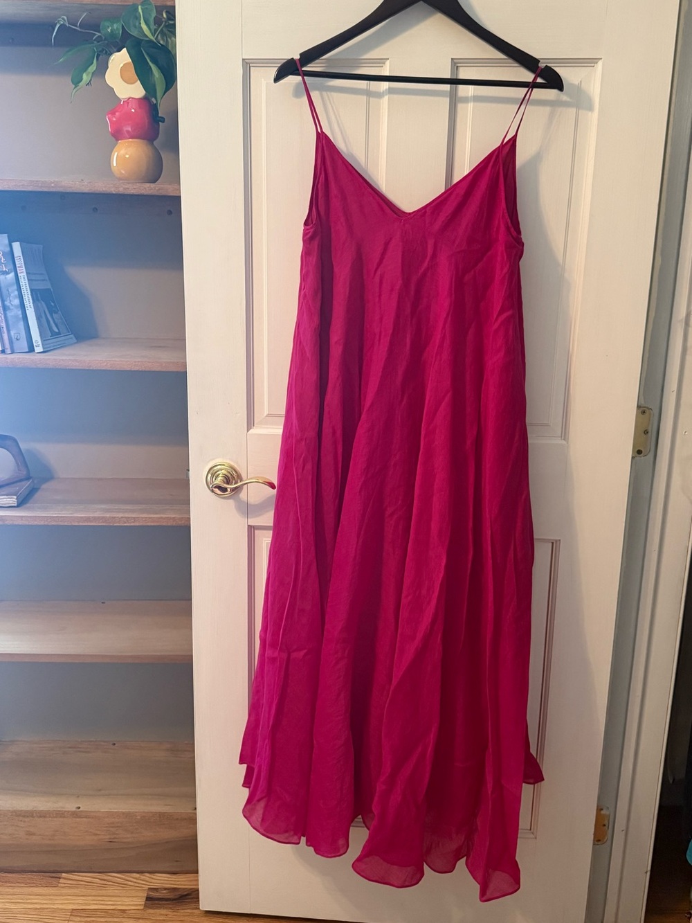 Massimo Dutti Strappy 100% Ramie Dress With Flounce